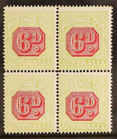 1922 6d Carmine And Yellow Green Postage Due, SG D97, Fine Mint Block Of 4. For More Images, Please Visit Http://www.san - Andere & Zonder Classificatie