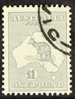 1931-36 £1 Grey Kangaroo, SG 137, Fine Corner Cds Used (not C.t.o.). For More Images, Please Visit Http://www.sandafayre - Andere & Zonder Classificatie