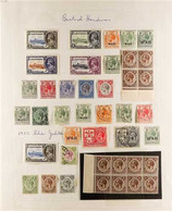 1913-1972 COLLECTION On Pages, Often Both Mint & Used Examples, Includes 1922-33 Vals To $1 Mint, 1935 Jubilee Set Mint, - Brits-Honduras (...-1970)