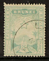 1895 25c Turquoise-green, SG 8, Very Fine Used For More Images, Please Visit Http://www.sandafayre.com/itemdetails.aspx? - Brunei (...-1984)