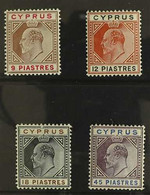 1904 - 10 9pi To 45pi Ed VII, Wmk MCA, Complete, SG 68-71, Very Fine Mint. (4 Stamps) For More Images, Please Visit Http - Altri & Non Classificati