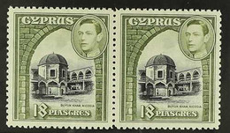 1938 18pi Black And Sage Green, SG 16a, Very Fine Never Hinged Mint Pair. (2 Stamps) For More Images, Please Visit Http: - Altri & Non Classificati