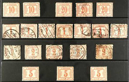 POSTAGE DUE 1884 IMPRESSED WATERMARK - SPECIALISTS COLLECTION Presented On A Stock Card, Mint, Used & Unused That Includ - Altri & Non Classificati