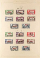 1944-49 COLLECTION Fine Used On Leaves With All Four 1944-45 Overprint Sets For Graham Land, South Georgia, South Orkney - Falklandinseln