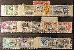 1954-62 "Ships" Definitive Set, SG G26/40, Never Hinged Mint (15 Stamps) For More Images, Please Visit Http://www.sandaf - Falklandinseln