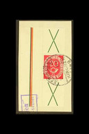 1951 Label+20pf+label Posthorn VERTICAL SE-TENANT STRIP Of 3, Michel S 8, Very Fine Cds Used On Piece, Expertized H.K. S - Altri & Non Classificati