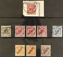 SAMOA 1900 FINE USED GROUP On A Stock Card, Includes Forerunner 1900 10pf Germany With "APIA" Cds Cancel On Piece And 19 - Andere & Zonder Classificatie