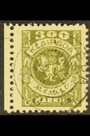 LITHUANIAN OCCUPATION 1923 (12 April) 300m Olive-green (Mi 147, SG 24) Very Fine Marginal Example, Lightly Cds Used. For - Sonstige & Ohne Zuordnung