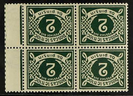 POSTAGE DUES 1923 2d Green, Variety "watermark Inverted", SG D3w, Mint Og Booklet Pane Of 4. For More Images, Please Vis - Altri & Non Classificati