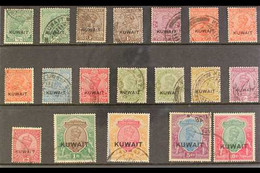 1929-37 KGV (wmk Multiple Stars) Complete Set To 10R, SG 16/28, Good To Fine Used. (19 Stamps) For More Images, Please V - Kuwait