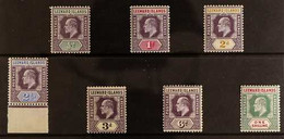 1905-08 KEVII MCA Wmk Complete Set, SG 29/35, In Rare Never Hinged Mint Condition (7 Stamps) For More Images, Please Vis - Leeward  Islands