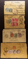 1896-1898 Four Covers Addressed To India, Bearing Multiple Frankings And Transit Marks, Includes One Registered Cover An - Mauritius (...-1967)