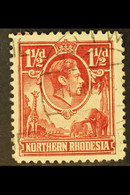 1938 KGVI Definitive 1½d Carmine-red With "Tick Bird" Flaw, SG 29b, Fine Used, The Variety Clearly Visible. For More Ima - Rhodesia Del Nord (...-1963)