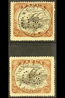 1910-11 Official 2s.6d Black And Brown, Both Types, SG O36/37, Fine With Full Port Moresby Cds. (2 Stamps) For More Imag - Papua-Neuguinea