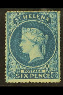 1861 6d Blue, Rough Perf 14 To 16, Watermark Large Star, SG 2a, Mint With Large Part Original Gum. For More Images, Plea - Sint-Helena