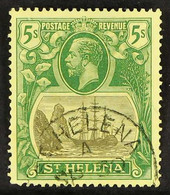 1922-37 5s Grey And Green On Yellow, SG 2110, Fine Cds Used. For More Images, Please Visit Http://www.sandafayre.com/ite - Sint-Helena