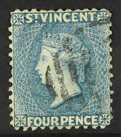 1883 4d Grey Blue, Wmk CA, Perf 12, SG 43a, Very Fine Used. For More Images, Please Visit Http://www.sandafayre.com/item - St.Vincent (...-1979)