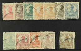 RIO DE ORO 1912 Set (less 30c), SG 73/85, Edifil 65/77, Each With "Muestra" A.000,000 on Reverse, Further Overprinted "U - Altri & Non Classificati