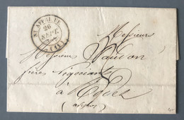 France Cachet Type 13 ST AFRIQUE Sur Lettre Pour Rodez 26.9.1846 - (B1265) - 1801-1848: Précurseurs XIX