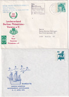 DDR  ENTIER POSTAL/GANZSACHE/POSTAL STATIONARY LOT DE 2 LETTRES - Briefomslagen - Ongebruikt