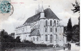 LA  CHAPELLE  CRÉPY  ( 77 )  L'ÉGLISE  - CPA  ( 20 / 12 / 184  ) - La Chapelle La Reine