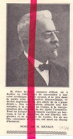 Orig. Knipsel Coupure Tijdschrift Magazine - Mort De Ministre M. Renkin , Né à Ixelles  - 1934 - Non Classés