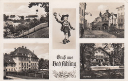 725) GRUSS Aus BAD AIBLING - Marktplatz - HAus Details - Kurhaus Und Junge In Tracht ALT 1934 - Bad Aibling