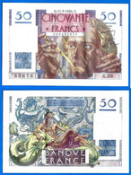 France 50 Francs 1946 31 Mai Prefixe K Le Verrier Que Prix + Port Billet 31 05 1946 Frcs Frc Paypal Bitcoin OK - 50 F 1946-1951 ''Le Verrier''