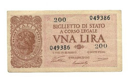 Italia - 1 Lira 1944 Luogotenenza     ---- - Italië – 1 Lira