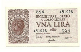 Italia - 1 Lira 1944 Luogotenenza     ---- - Italië – 1 Lira