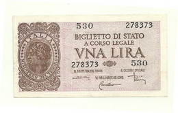 Italia - 1 Lira 1944 Luogotenenza     ---- - Italië – 1 Lira