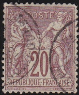 France    .  Y&T    .   67      .   O     .    Oblitéré - 1876-1878 Sage (Tipo I)