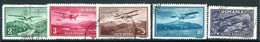 ROMANIA 1931 Airmail Definitive Used   Michel 419-23 - Used Stamps