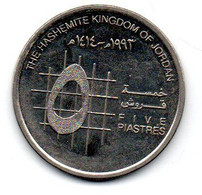 Jordanie -  5 Piastres 1992 - SUP - Jordanie