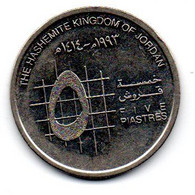 Jordanie -  5 Piastres 1992 - SUP - Jordania