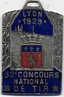Médaille  32e Concours National De Tir  LYON  1929 - Francia