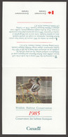 Federal Wildlife Habitat Conservation 1985  Unused In Original Booklet $4 Mallards - Fiscali