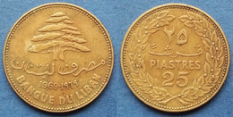 LEBANON - 25 Piastres 1969 KM# 27.1 Independent Republic Asia - Edelweiss Coins - Líbano