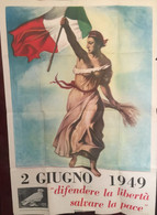 B4403 - Palermo, Locandina Pubblicitaria Mis. 99 X 69, 1946, Difendere La Pace. - Sonstige & Ohne Zuordnung