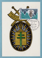 Carte Maximum 1974 - 30ème Anniversaire De La Libération - Ordre De La Libération YT 1797 - - 1970-79