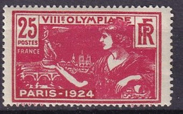 FRANCE - 25 C. Jeux Olympiques Avec Surencrage De Rouge Central Masquant Les Détails De La Vue De Paris Neuf - Variétés: 1921-30 Neufs