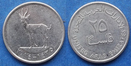 UNITED ARAB EMIRATES - 25 Fils AH1435 2014AD "gazelle" KM# 4a - Edelweiss Coins - Emirats Arabes Unis