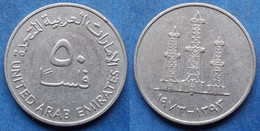 UNITED ARAB EMIRATES - 50 Fils AH1393 1973 "oil Derricks" KM# 5 - Edelweiss Coins - Emirats Arabes Unis