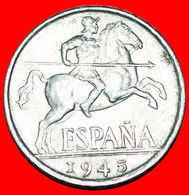 • FRANCO (1936-1975): SPAIN ★ 10 CENTIMOS 1945 MINT LUSTER! LOW START ★ NO RESERVE! - 10 Centiemen