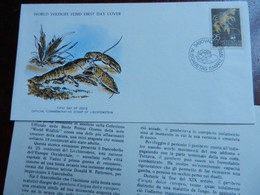 12.3) LIECHTENSTEIN WORLD WILDLIFE FUND FIRST DAY COVER 1976 VADUZ GAMBERO ACQUA DOLCE - Andere & Zonder Classificatie