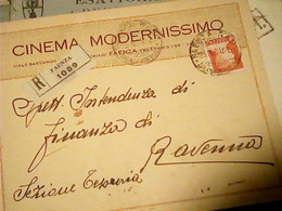 BUSTA FAENZA  CINEMA  MODERNISSIMO RACCOMANDATA  VB1934 HU2307 - Faenza