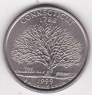 Connecticut Quarter Dollar 1999 P, Georges Washington, Cupronickel KM# 297 - 1999-2009: State Quarters