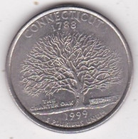 Connecticut Quarter Dollar 1999 P, Georges Washington, Cupronickel KM# 297 - 1999-2009: State Quarters