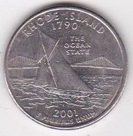 Rhode Island  Quarter Dollar 2001 P, Georges Washington, Cupronickel KM# 320 - 1999-2009: State Quarters
