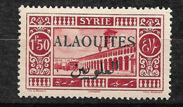 Alaouites N° 28a  Surcharge Noire    Neuf *     B/TB         - Unused Stamps